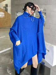Luxury Asymmetrical Sweater Dress