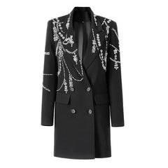 Elegant Embellished Crystal Blazer