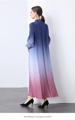 Truly Pleated Ombre Midi Dress