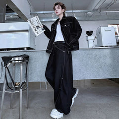 Men's Luxury Wide-Leg Jean & Jacket