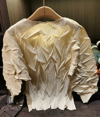 Sculptural Pleated Crinkle Top