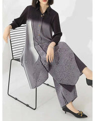 Truly Pleated Geometric 2-Piece Set