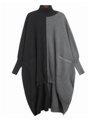 Asymmetric High-Neck Tunic