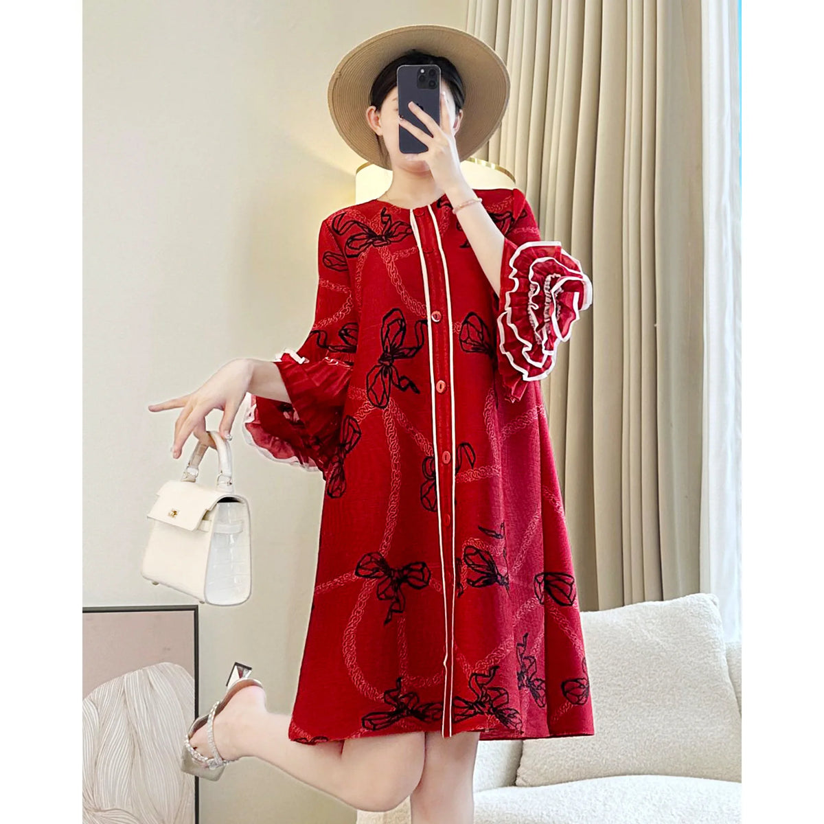Truly Pleated Loose Fit Dress
