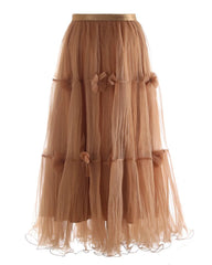 Luxury Bow-Detail Tulle Skirt