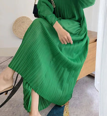 Luxury Pleats Travel Dress