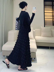 Bubble Plissé Skirt 2-Piece Set