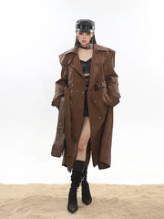 Haute Couture Long and Cropped 2-In-1 Zipper Detachable Trench Coat