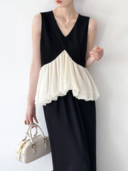 Luxury Peplum Top & Long Skirt Set
