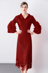 Luxury Cocktail Pleats Dress