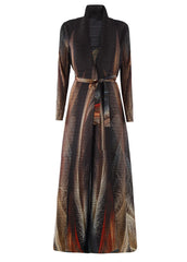 Luxury Plissé Stretchy Long Coat