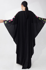 Formal Plissé Cape Dress