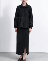 Luxury Thick Plissé Skirt Set