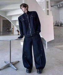 Men's Luxury Wide-Leg Jean & Jacket
