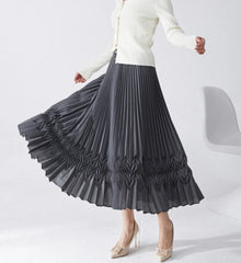 Luxury Sculptural Plisse Skirt