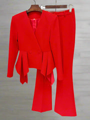 Women's Red Suit Set