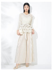 Truly Pleated 2-Piece Top & Extra Wide Leg Pants