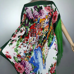 Formal Pleated Fringe Kaftan