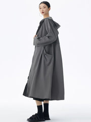 Oversized Hooded Jacket - Japanese Avant-Garde
