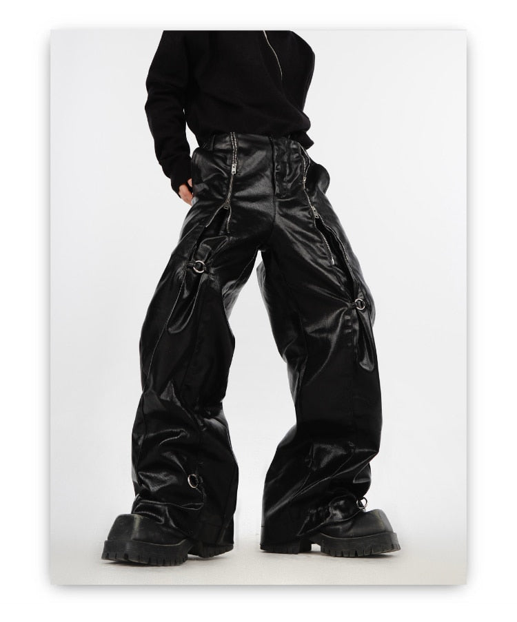 Unisex New Casual Custom Design Zipper Pants