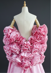 Couture 3D Rosette Formal Cape