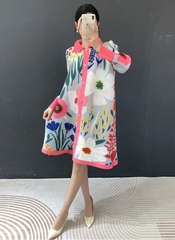 Luxury Pleated Tunic Dress