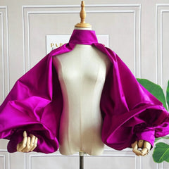 Luxury Voluminous-Sleeve Bolero