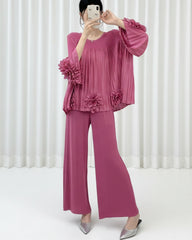 Luxurious Pleated Pants Set