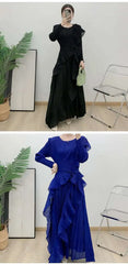 Luxury Plissé Waterfall Dress