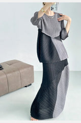 Petite Luxe Japanese Pleats Skirt Set