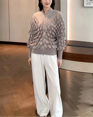 Lightweight 3D Bubble Plissé Jacket
