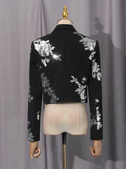 Luxe Formal Sequin Skirt & Blazer