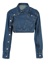 Women's New Elegant Denim Cropped Top