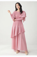 Luxury Pleats Ruffle Formal Dress