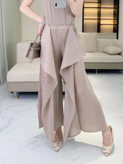 Pleated Plissé Tank Top & Pants Set