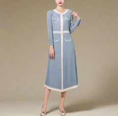 Luxury Pleated Office Dress
