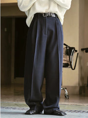 Women's Casual High Rise Wide Leg Pleated Pants