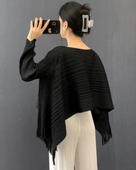 Travel Plissé Batwing Top