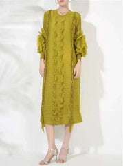 Luxury Pleats Wrinkle-Resistant Dress
