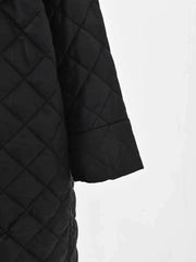 Luxury Diamond-Quilted Scarf Coat