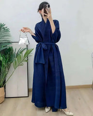 Luxury Plissé Longline Coat