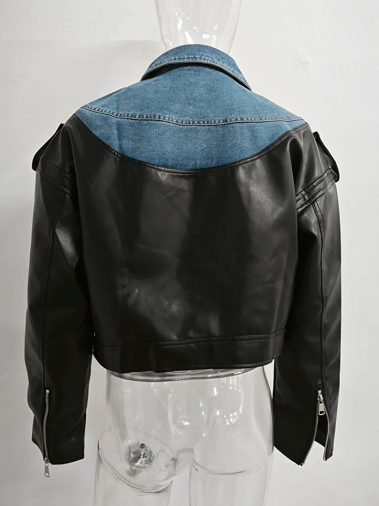 Men's Classic Denim Leather 2-Piece Set