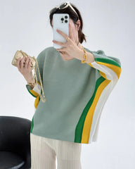 Luxe Plissé Dolman-Sleeve Top