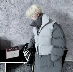 Men's Long Double Detachable Puffer Jacket