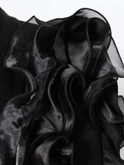 Luxury Ruffled Sleeve Blazer