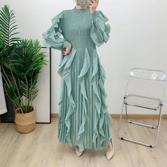 Truly Plissé Ruffle Dress