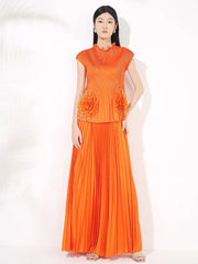 Modest Pleated Skirt Set
