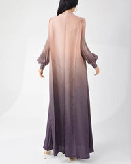 Luxury Ombré Pleated Dress
