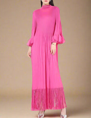 Luxury Plisse Tassel Fringe Dress