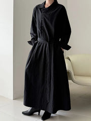 Luxe Cotton Blend Belted Dress
